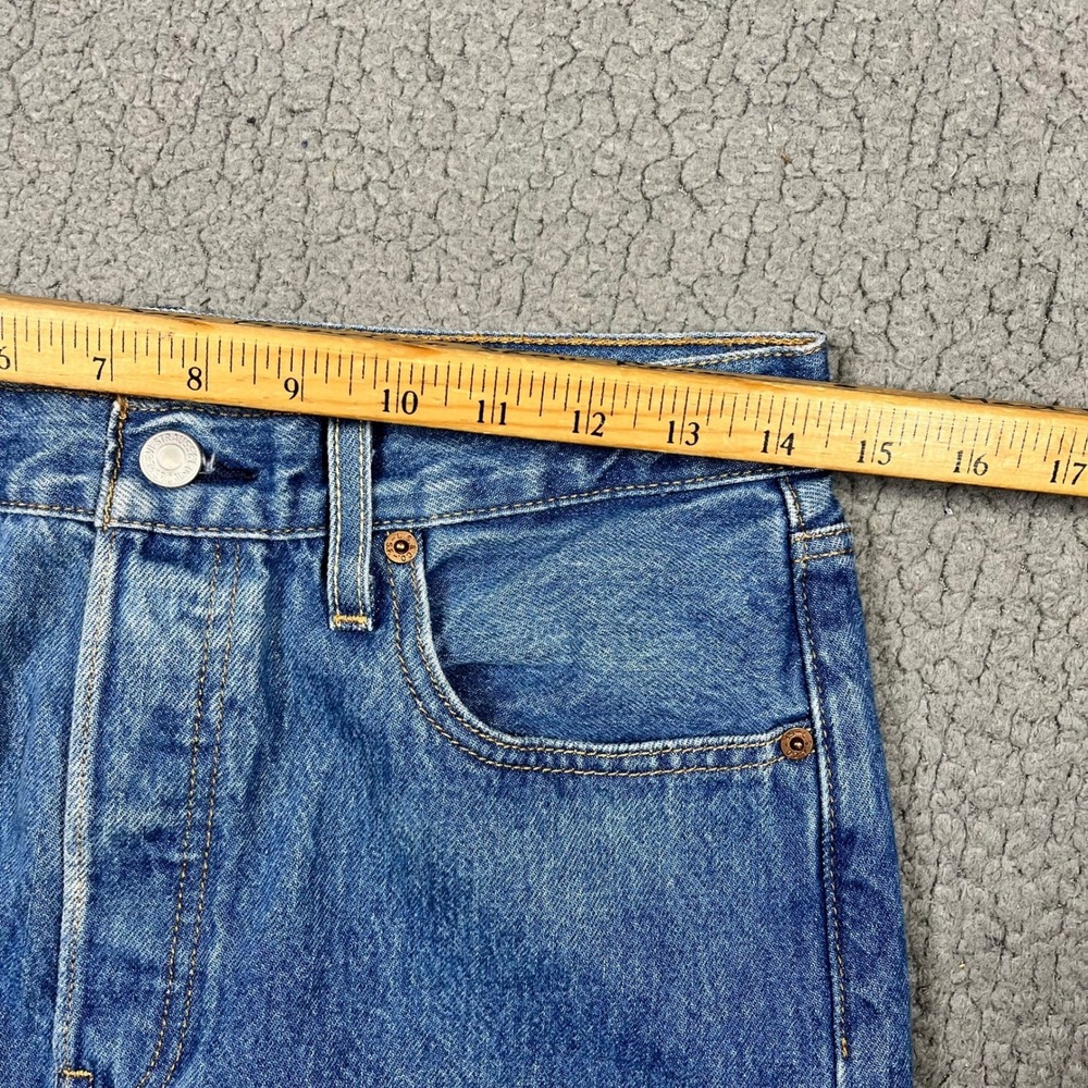 Levis‎ Premium 501 Skinny Jeans Mens 28 Blue Medium Wash Big E Button Fly Poland - Picture 12 of 16
